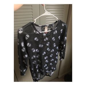 Black semi transparent sweater